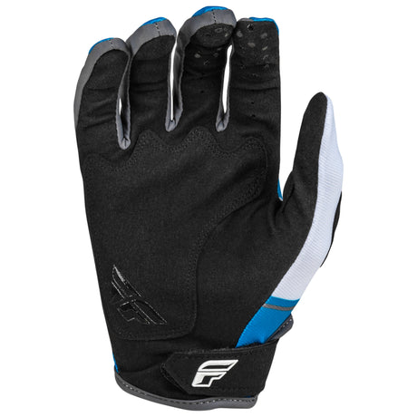 FLY RACING FLY 2024 KINETIC PRIX BRIGHT BLUE CHARCOAL GLOVES