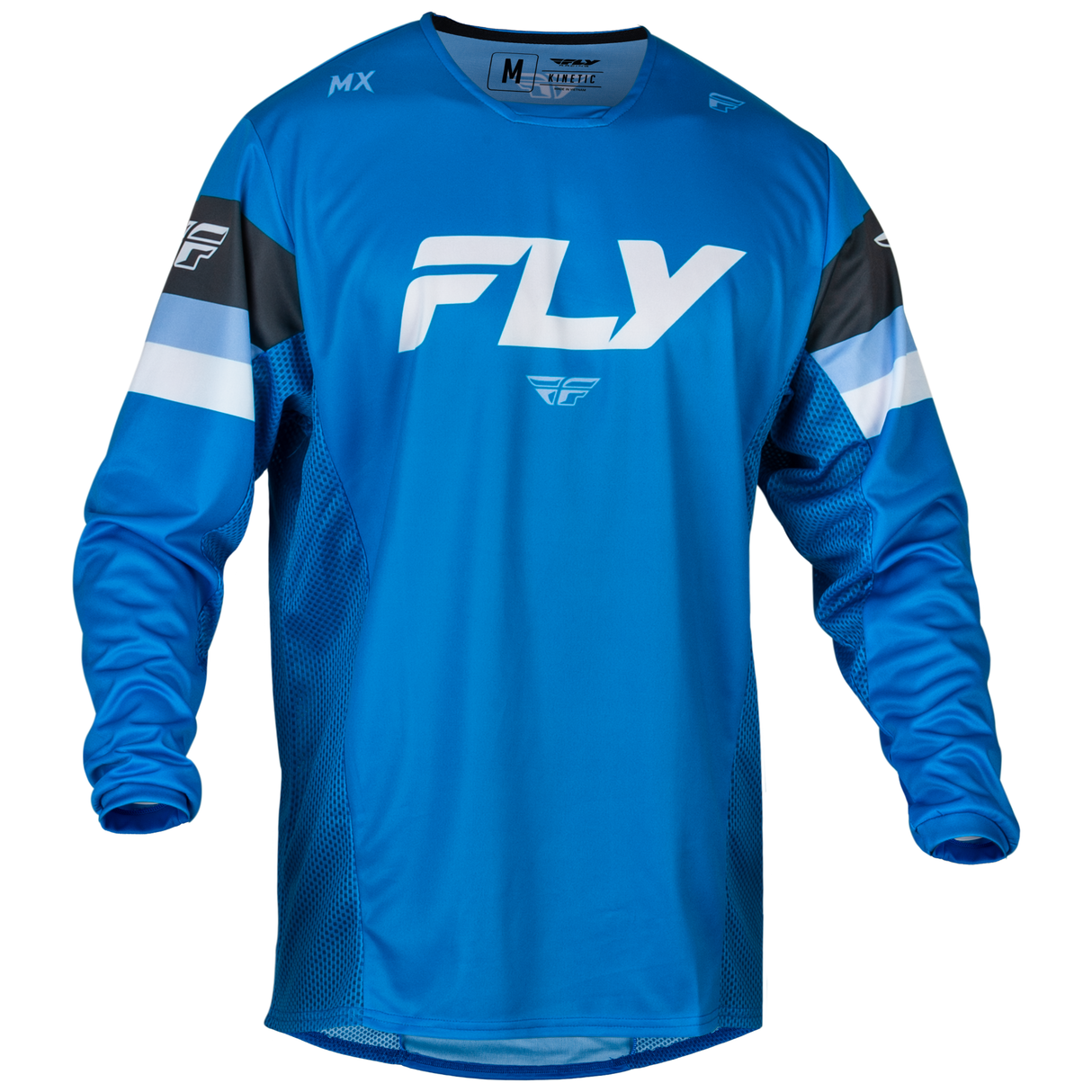 FLY RACING FLY 2024 KINETIC PRIX BRIGHT BLUE CHARCOAL WHITE JERSEY