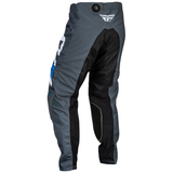 FLY RACING FLY 2024 YOUTH KINETIC BRIGHT BLUE CHARCOAL WHITE PANTS