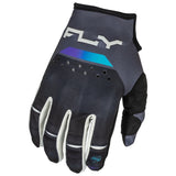 FLY RACING FLY 2024 KINETIC RELOAD CHARCOAL BLACK BLUE GLOVES