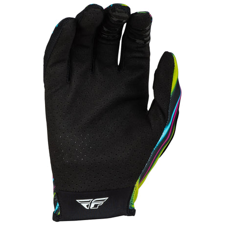 FLY RACING FLY 2024 LITE WARPED BLACK PINK ELECTRIC BLUE GLOVES