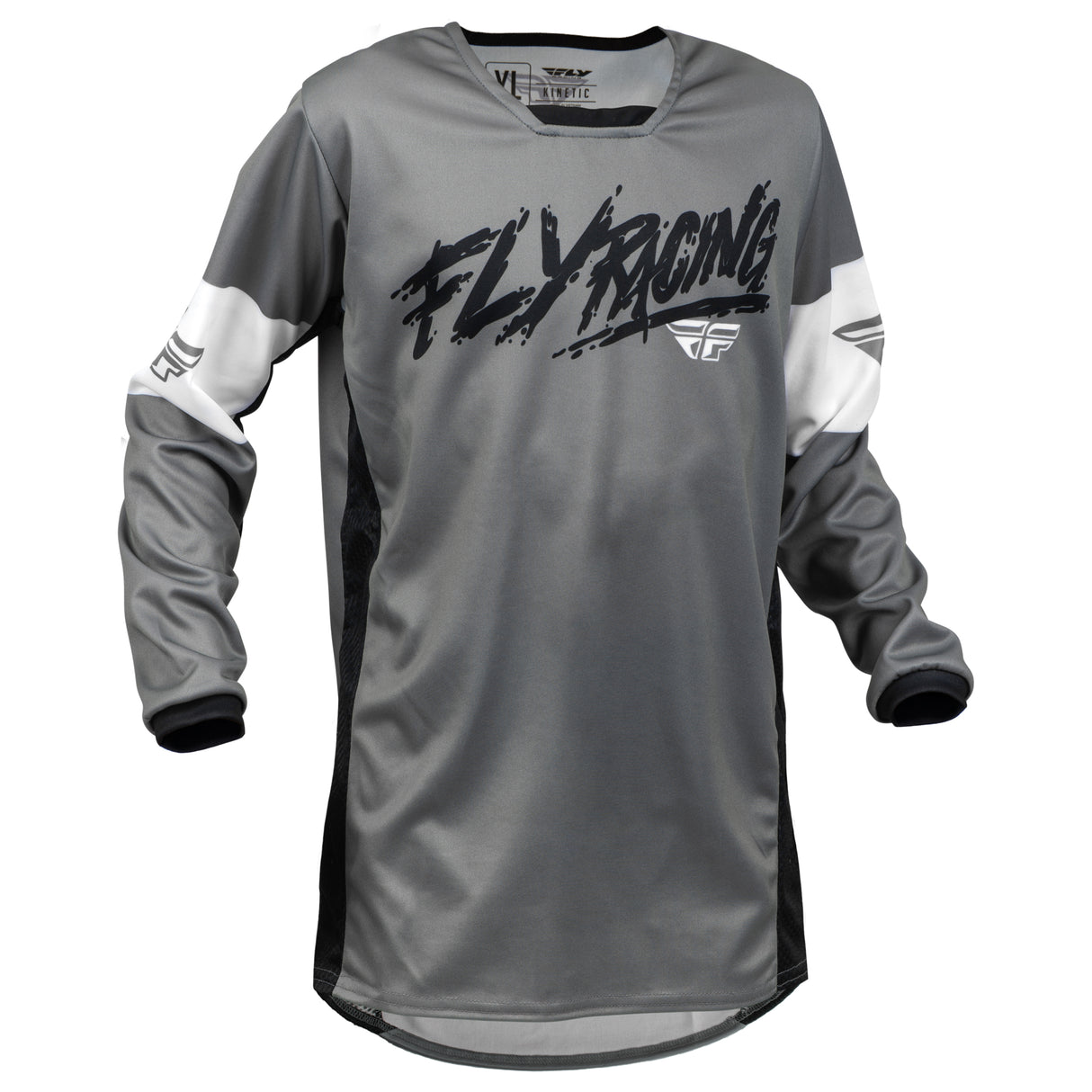 FLY 2023 YOUTH KINETIC KHAOS JERSEY GREY/BLACK/WHITE