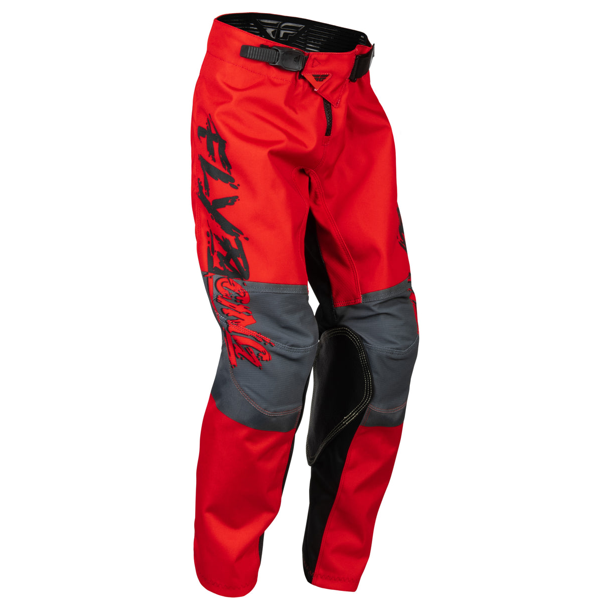 FLY 2023 YOUTH KINETIC KHAOS PANTS BLACK/RED/ GREY