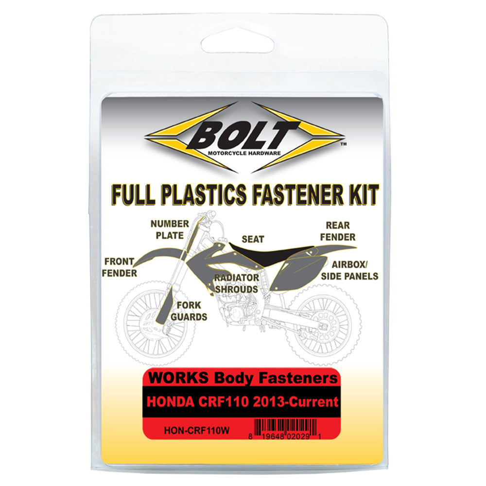 Plastic Fastener Kit Honda Crf110 13-23