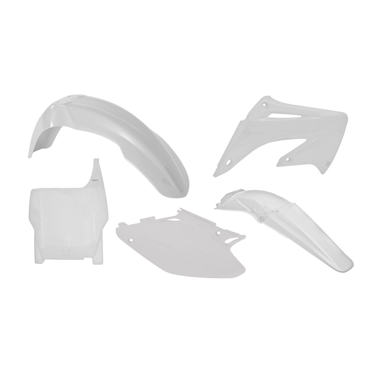 Rtech Plastic Kit (5pc) (White) Honda CR125/250 04-07