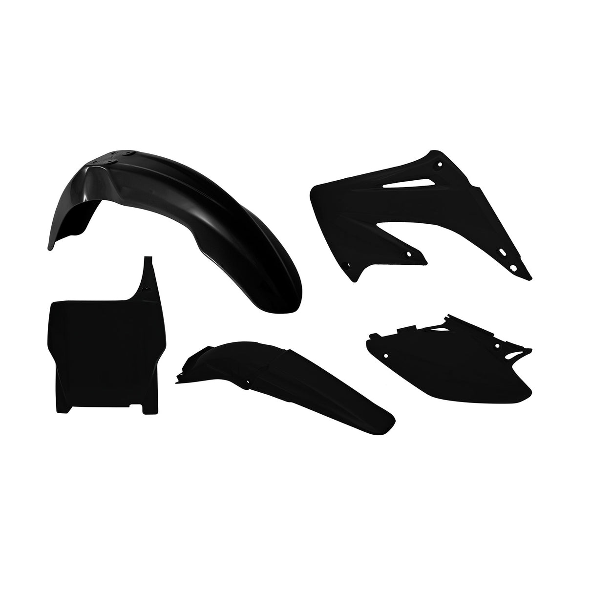 Rtech Plastic Kit (5pc) (Black) Honda CR125/250 04-07