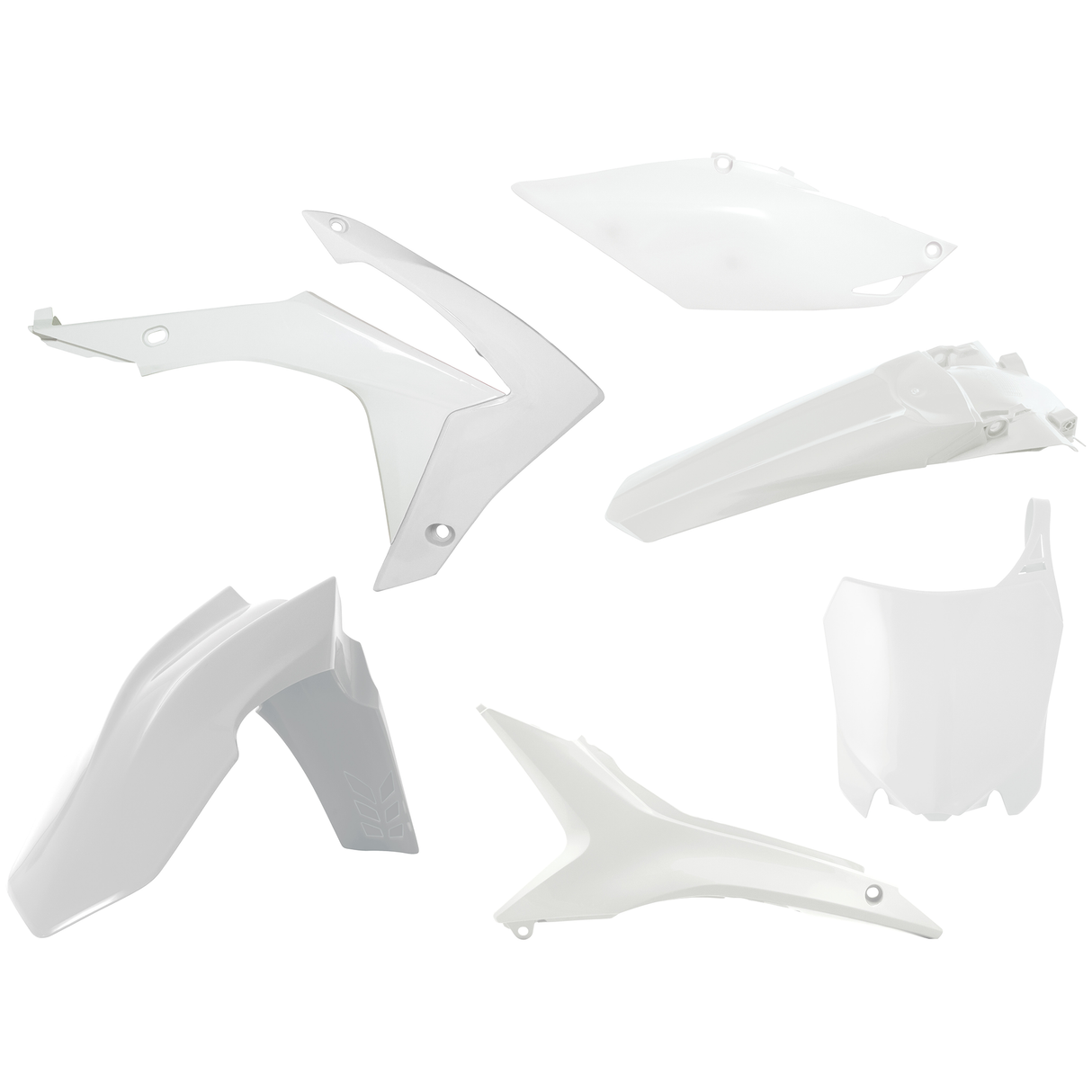 Rtech Plastic Kit (6pc) with Air Box Cover (White) Honda CRF450 13-16 CRF250 14-17