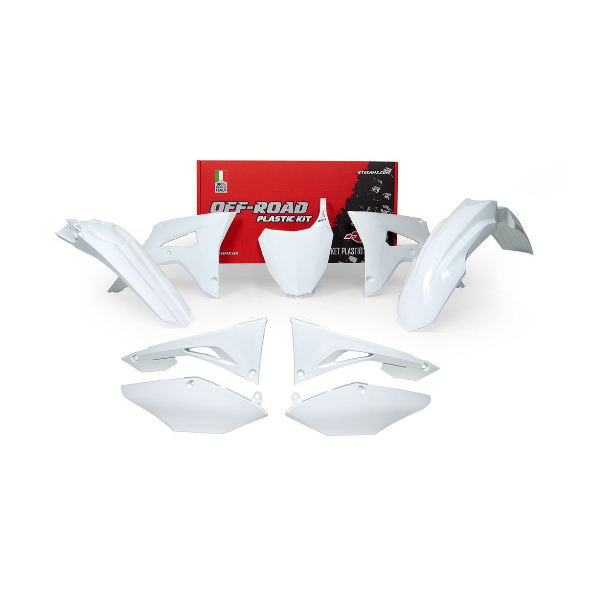 Rtech Plastic Kit (6pc) With Air Box Cover (White) Honda CRF450 17-18 CRF250 2018