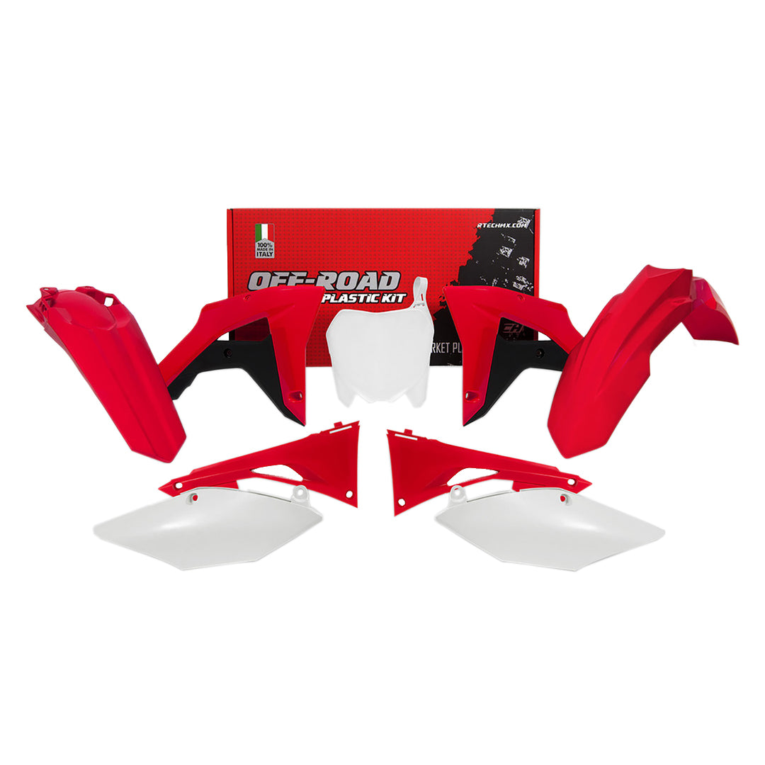 Rtech Plastic Kit (6pc) With Air Box Cover (CRF Red/Black/White) Honda CRFX450 19-20 CRFX250 19-21