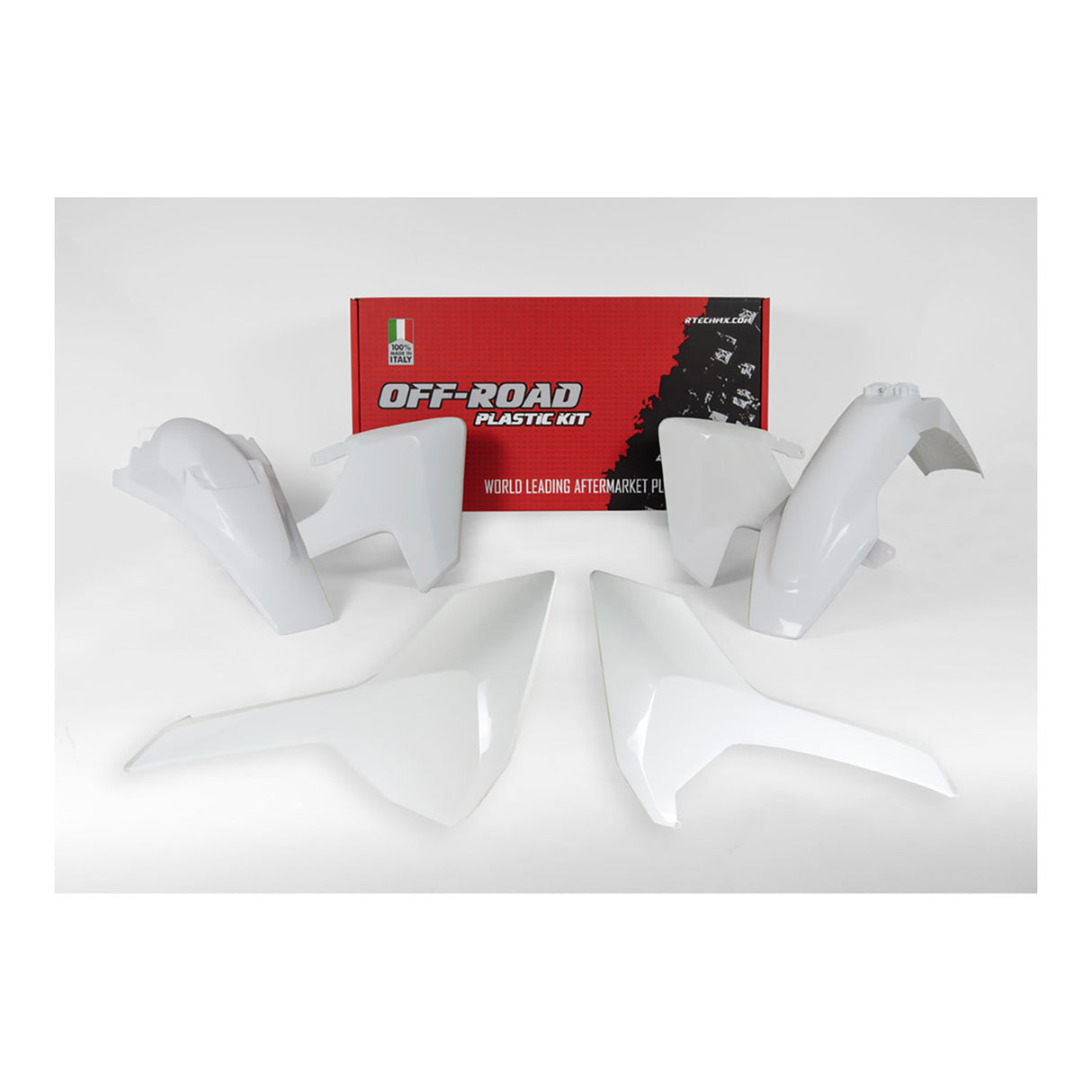 Rtech Plastic Kit (5pc) With Left Airbox Cover (White / SD18) KTM EXC/EXCF/XC-W125-500 17-19