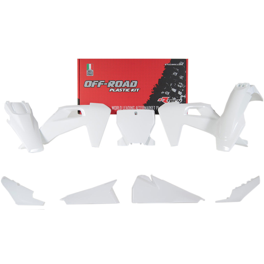 Rtech Plastic Kit (6pc) (White) Husqvarna TC-FC125-450 19-21