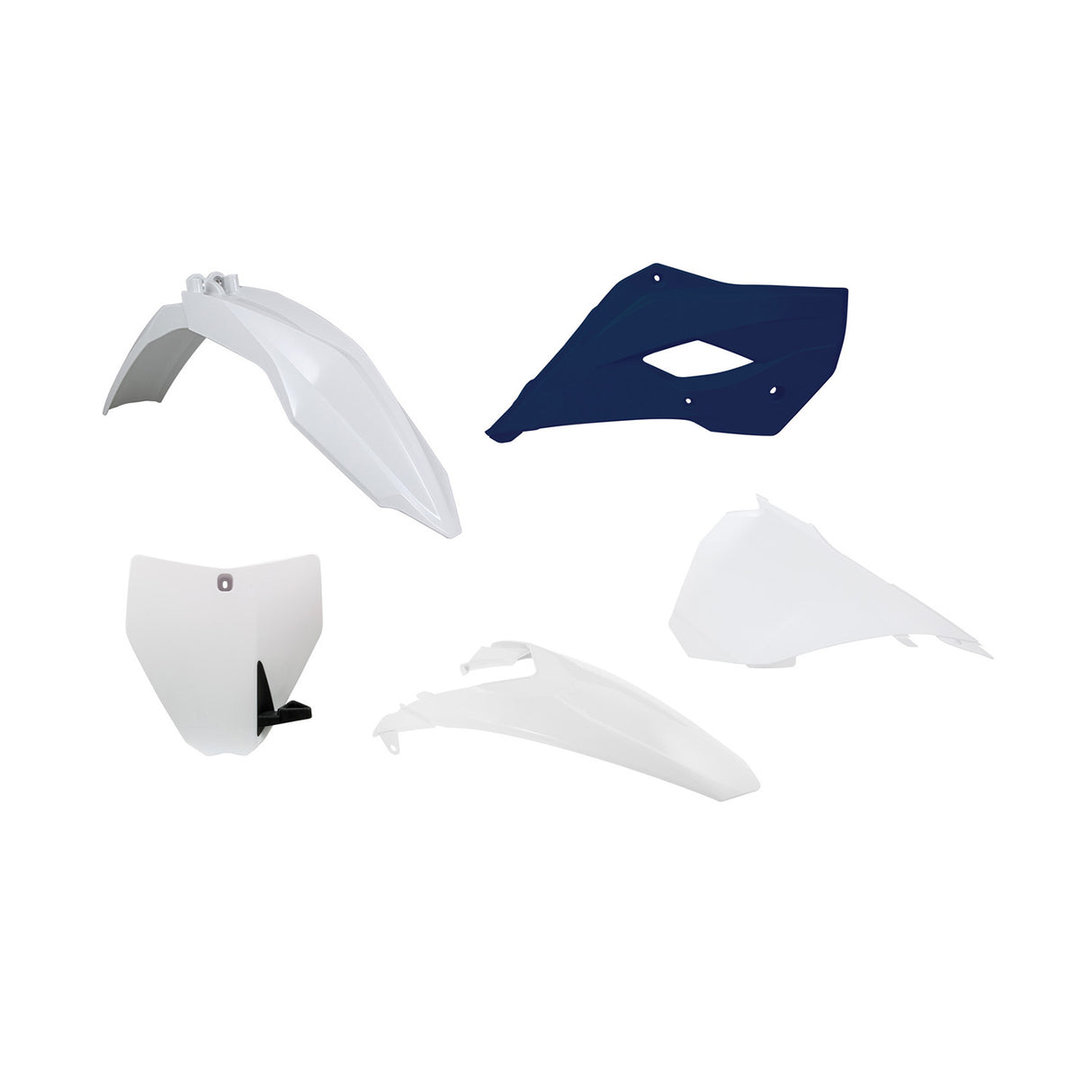 Rtech Plastic Kit (5pc) (White-Husqvarna Blue / OEM16) Husqvarna TC85 14-17