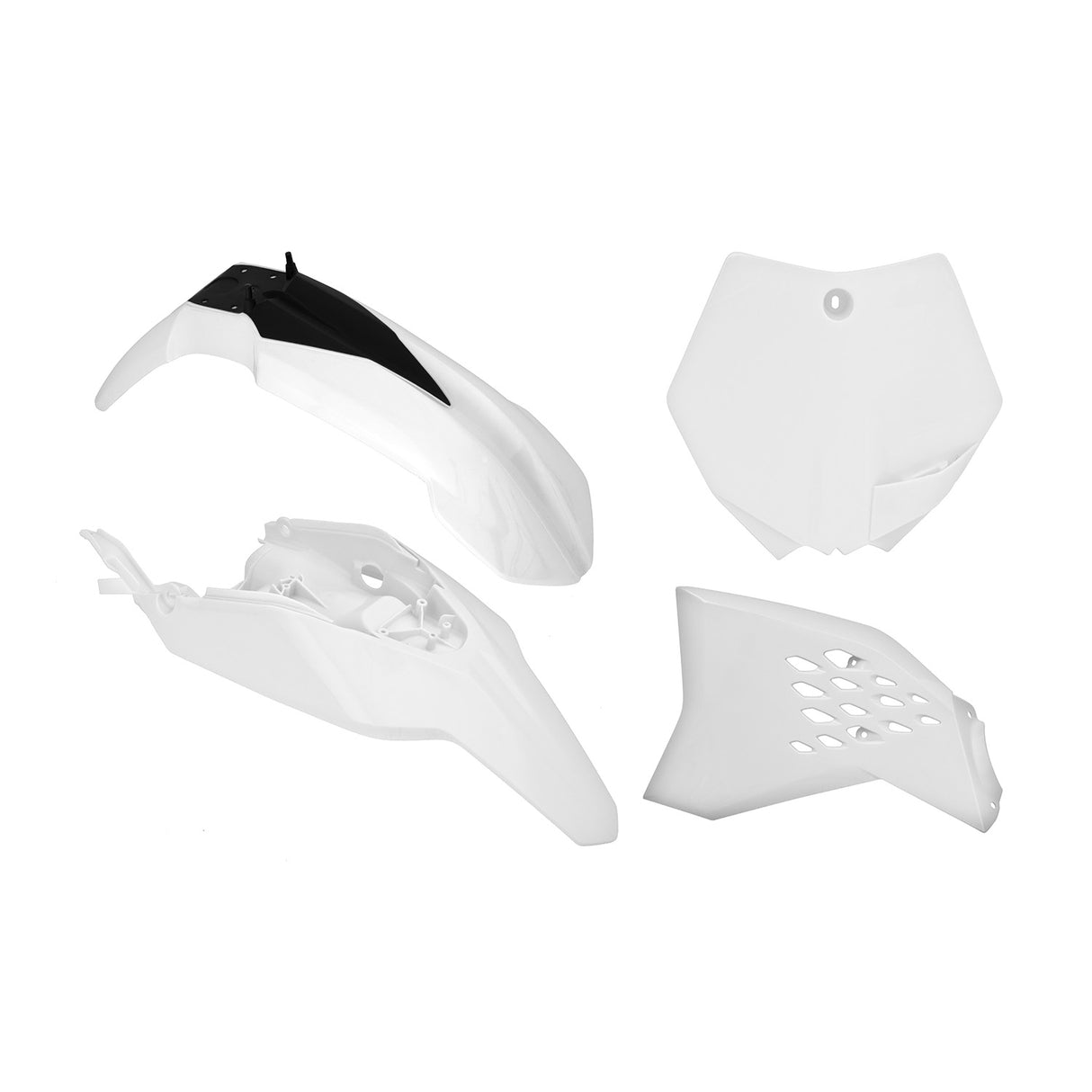 Rtech Plastic Kit (4pc) (White) KTM SX65 09-11