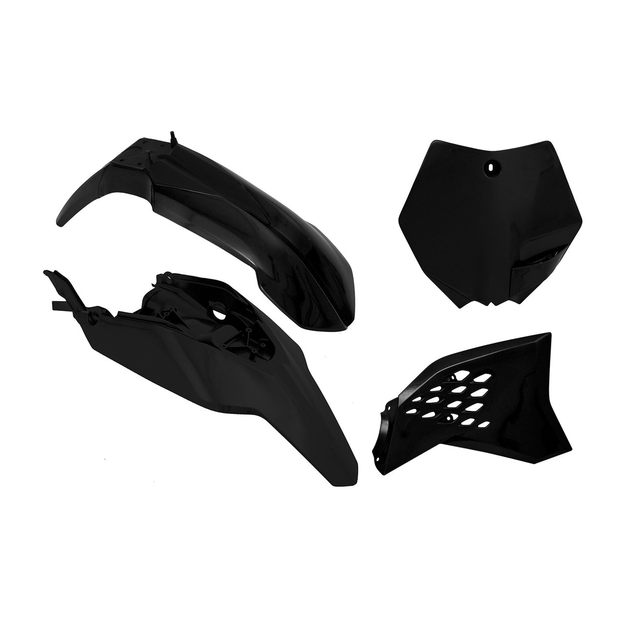 Rtech Plastic Kit (4pc) (Black) KTM SX65 09-11