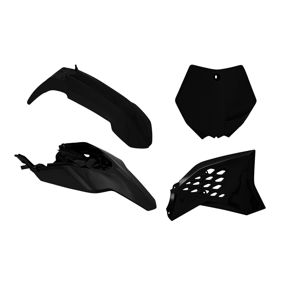 Rtech Plastic Kit (4pc) (Black) KTM SX65 12-15