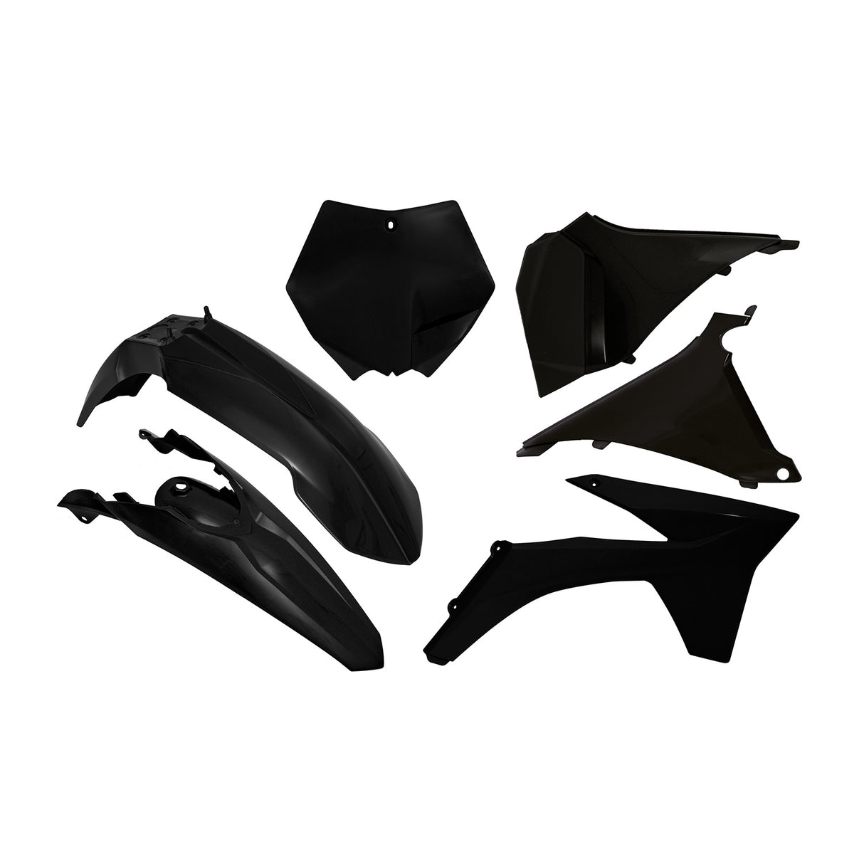 Rtech Plastic Kit (6pc) With Air Box Covers (Black) KTM SX125-150-250 11