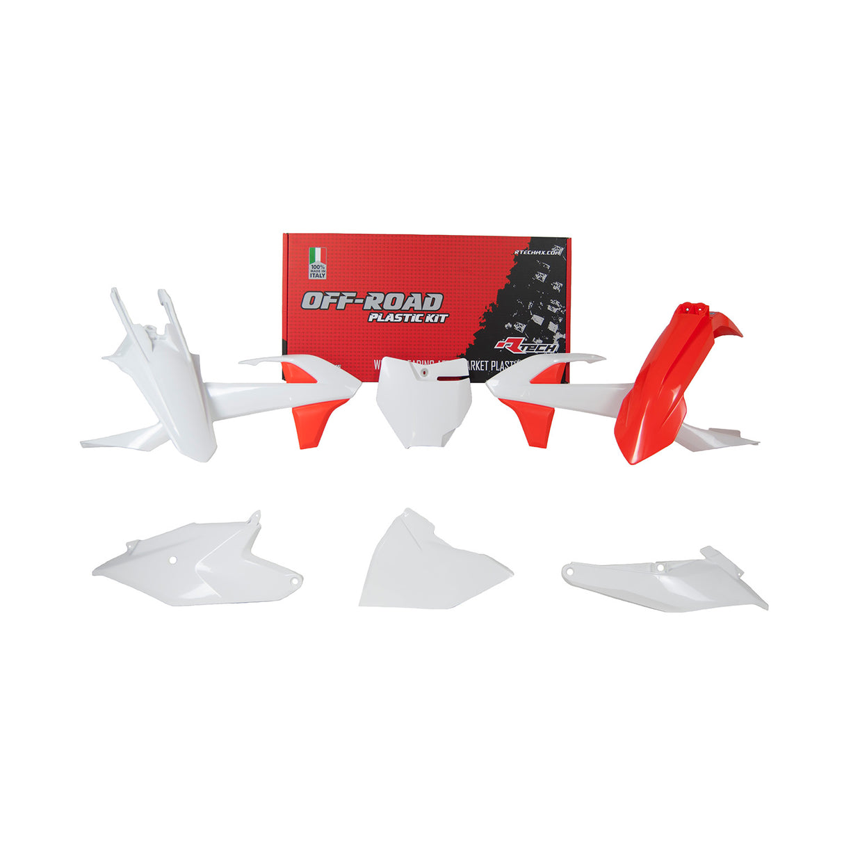 Rtech Plastic Kit (6pc) With Airbox Covers (K Orange-White/OEM 19-22) KTM SX85 18-24