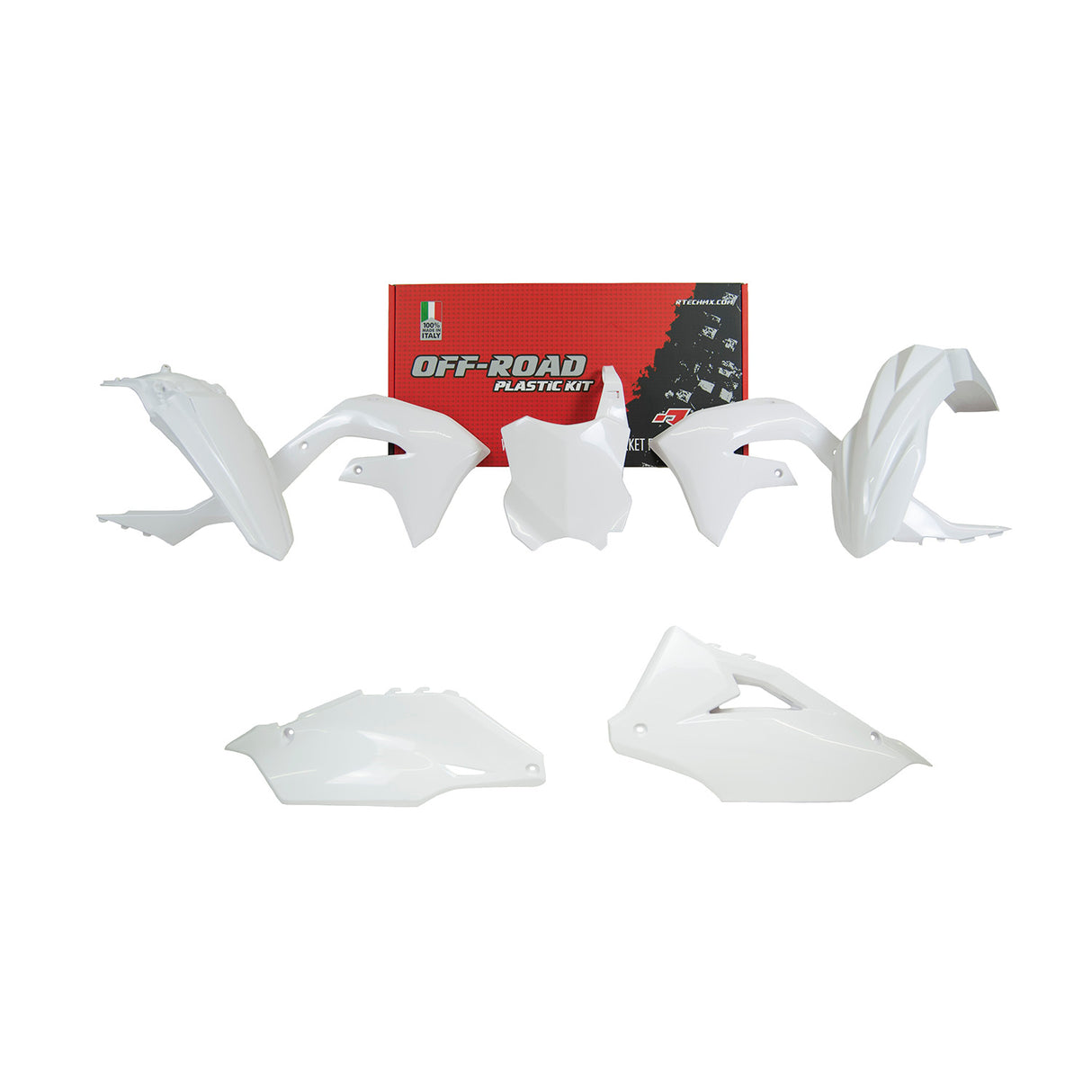 Rtech Plastic Kit (5pc) (White) Kawasaki KX450 19-21 KX250 21