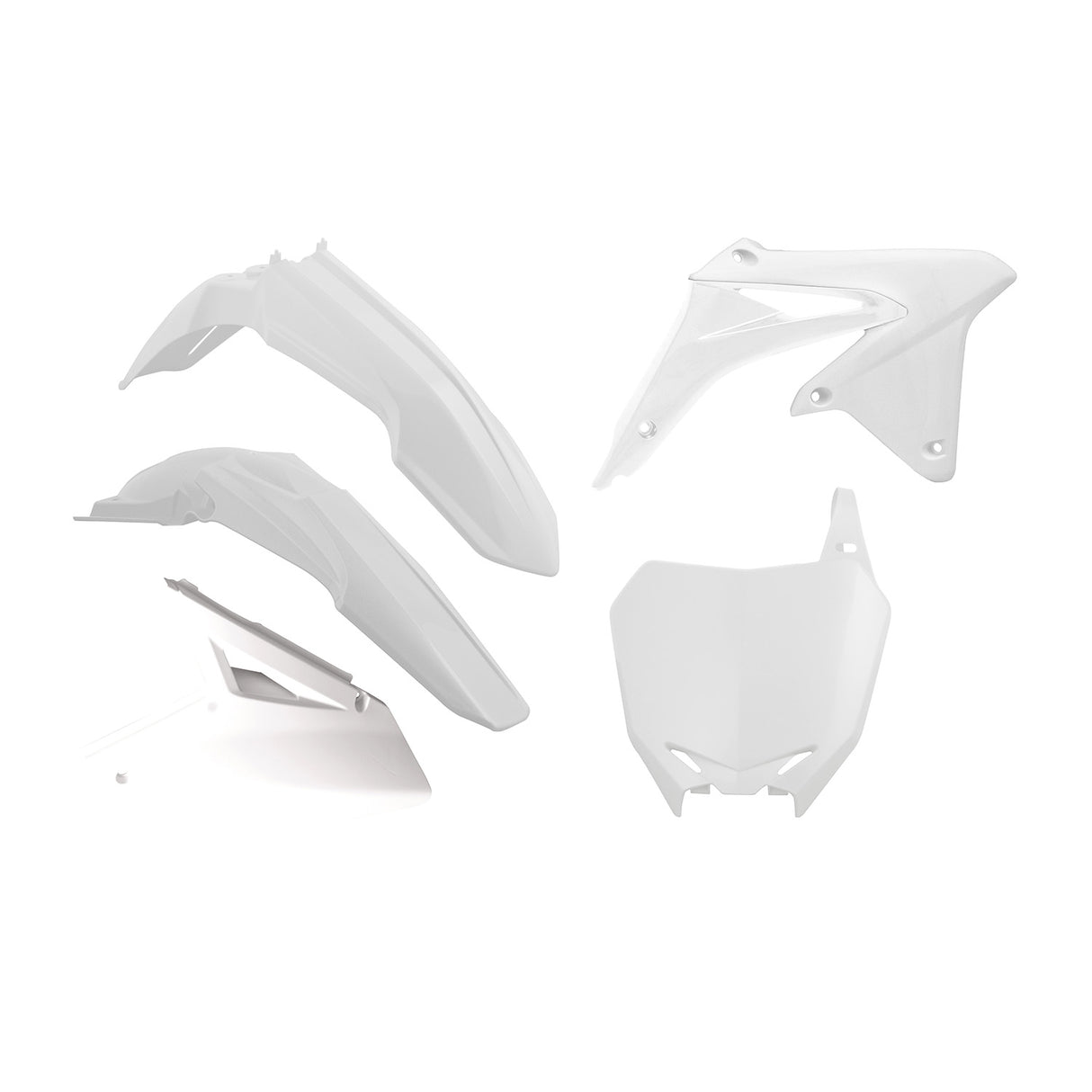 Rtech Plastic Kit (5pc) (White) Suzuki RMZ450 08-17