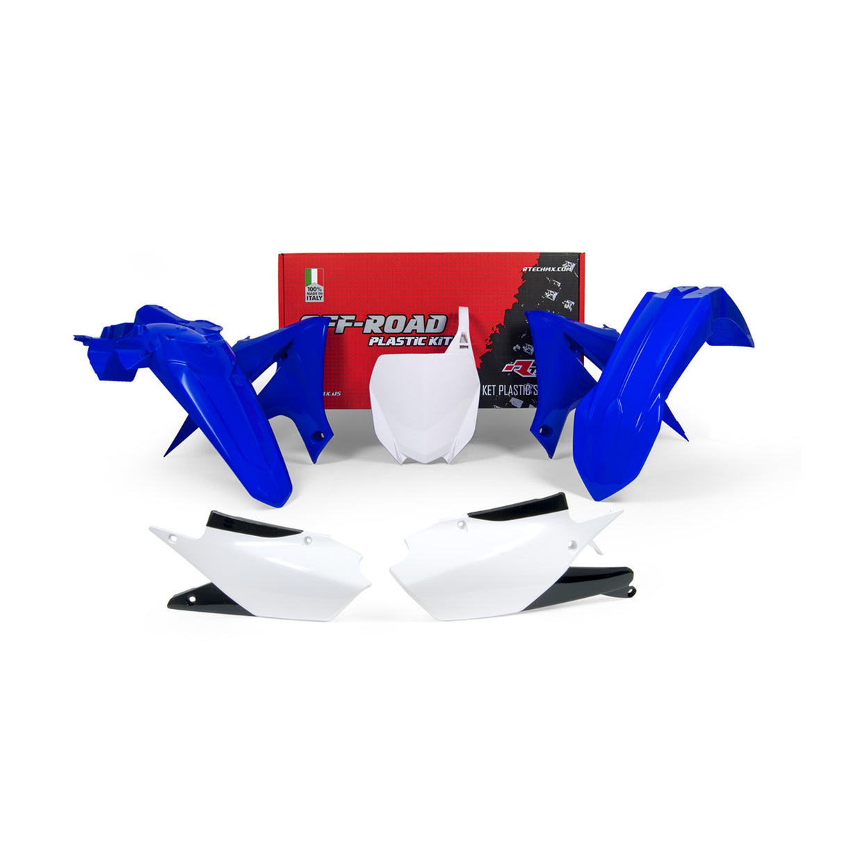 Rtech Plastic Kit (5pc) (YZ Blue-White) Yamaha YZF250 19-21 YZF450 18-21