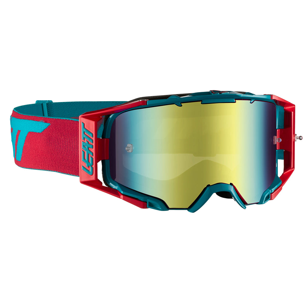 LEATT VELOCITY 6.5 IRIZ RED/TEAL BRONZE LENS GOOGLES