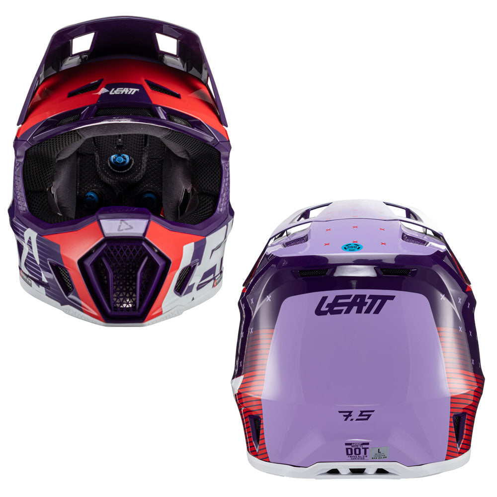 HELMET MOTO 7.5 V24 INCLUDES 4.5 GOGGLE + HELMET BAG (Purple)