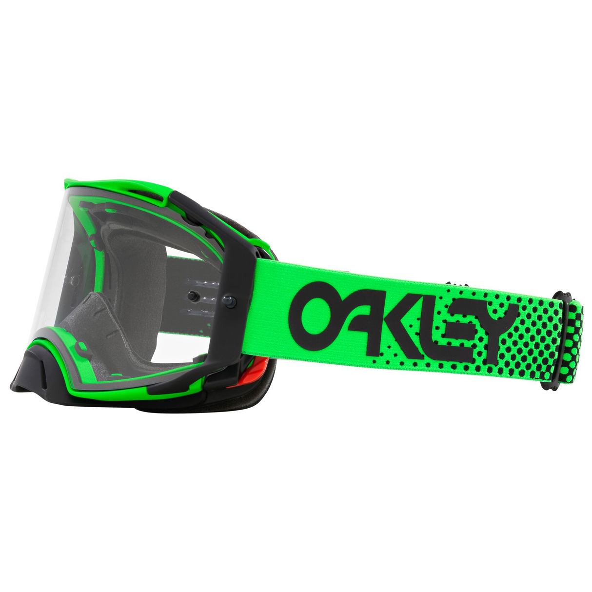 OAKLEY AIRBRAKE MX GOGGLE (MOTO GREEN) CLEAR LENS