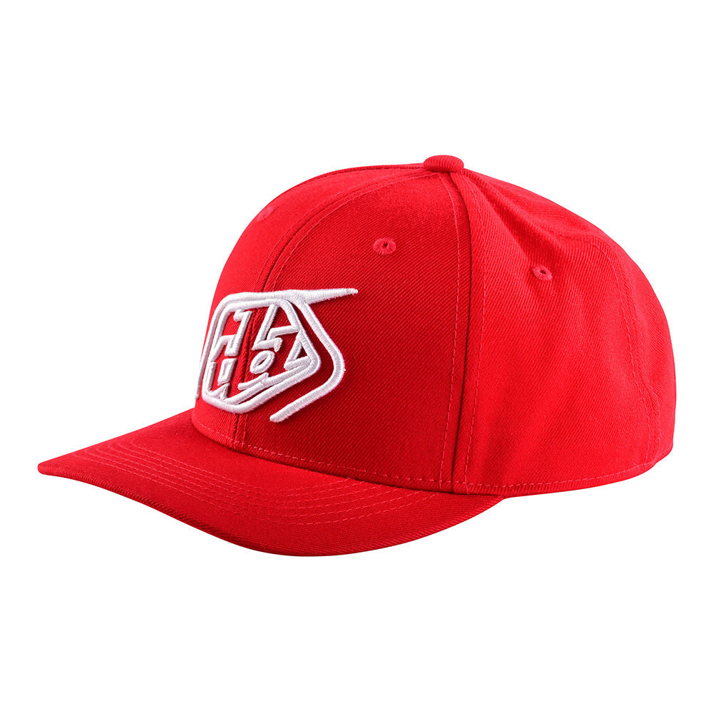 Troy Lee Designs Snapback Hat Crop Red / White