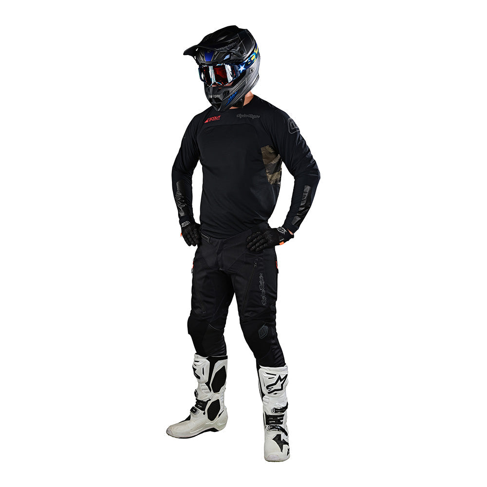 Troy Lee Designs Scout SE Jersey Systems Brushed Camo Black / Military Green