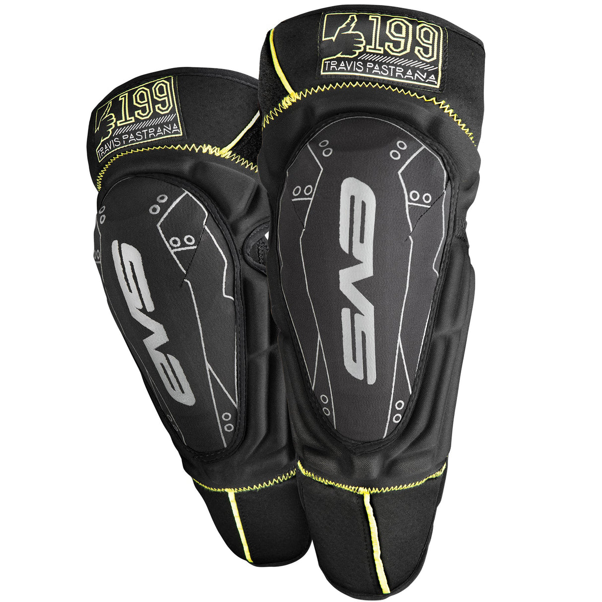 EVS TP199 Knee Guards (Black/Hi-Viz) Pair
