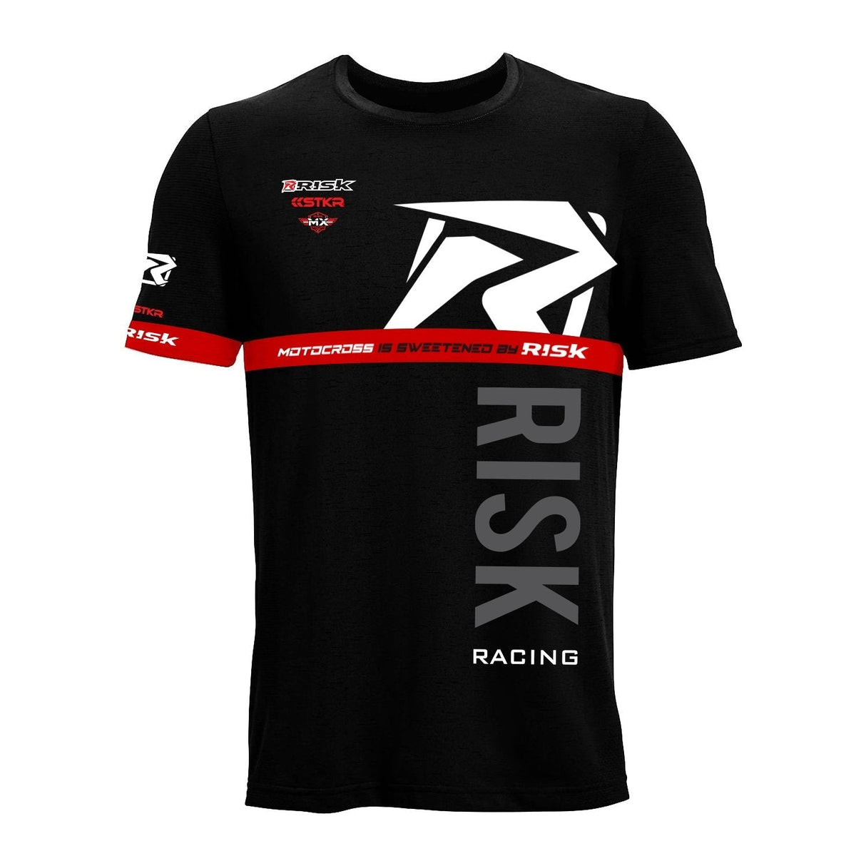 Risk Racing Premium Athletic T Shirt, Black / Red