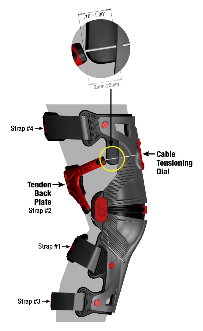 MOBIUS BRACES X8 KNEE BRACE - WHITE