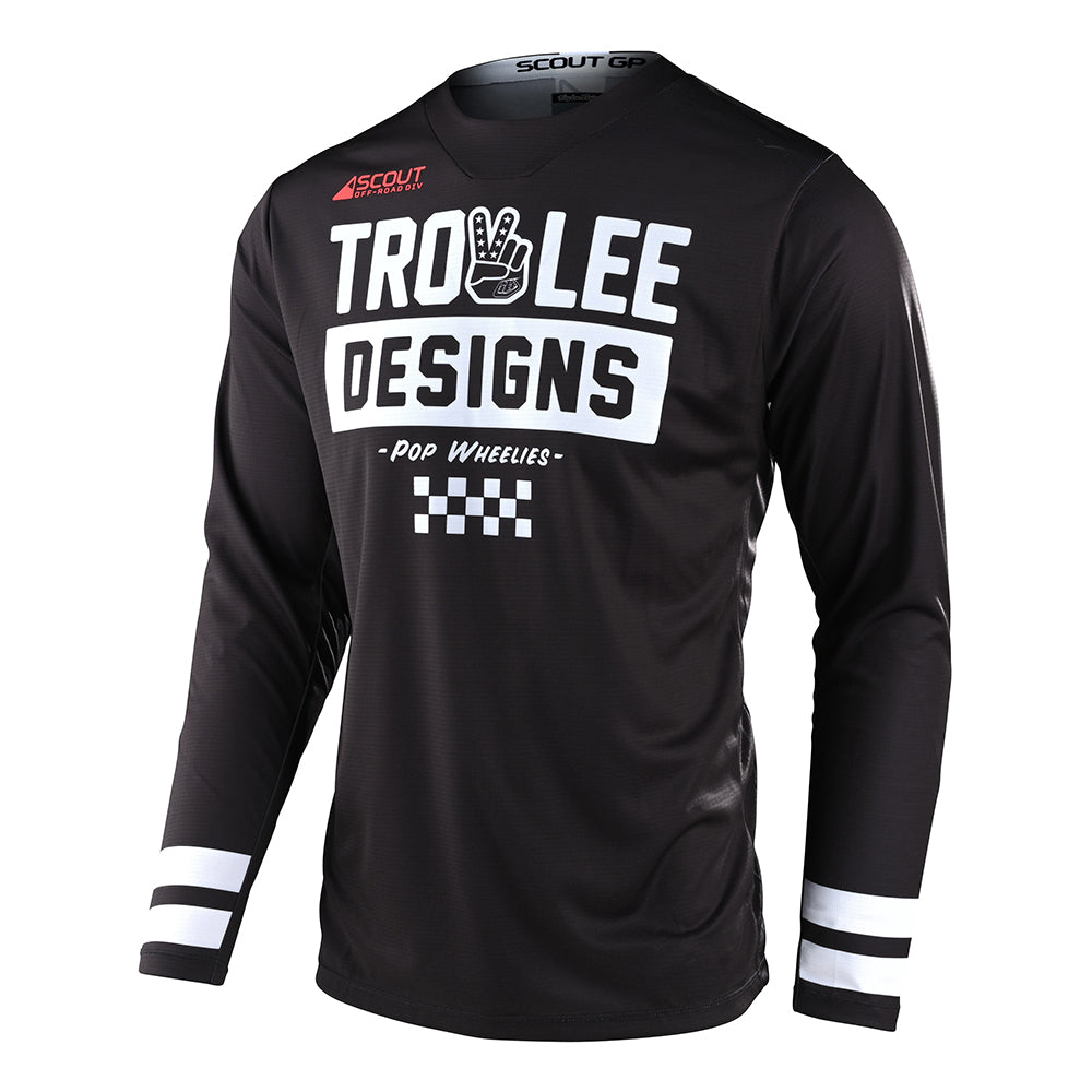 Troy Lee Designs Scout GP Off-Road Jersey Peace Wheelies Black