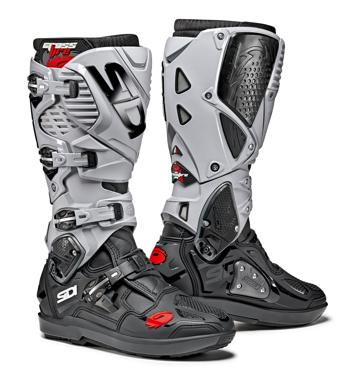 SIDI CROSSFIRE 3 SRS BLACK/ASH MX BOOTS