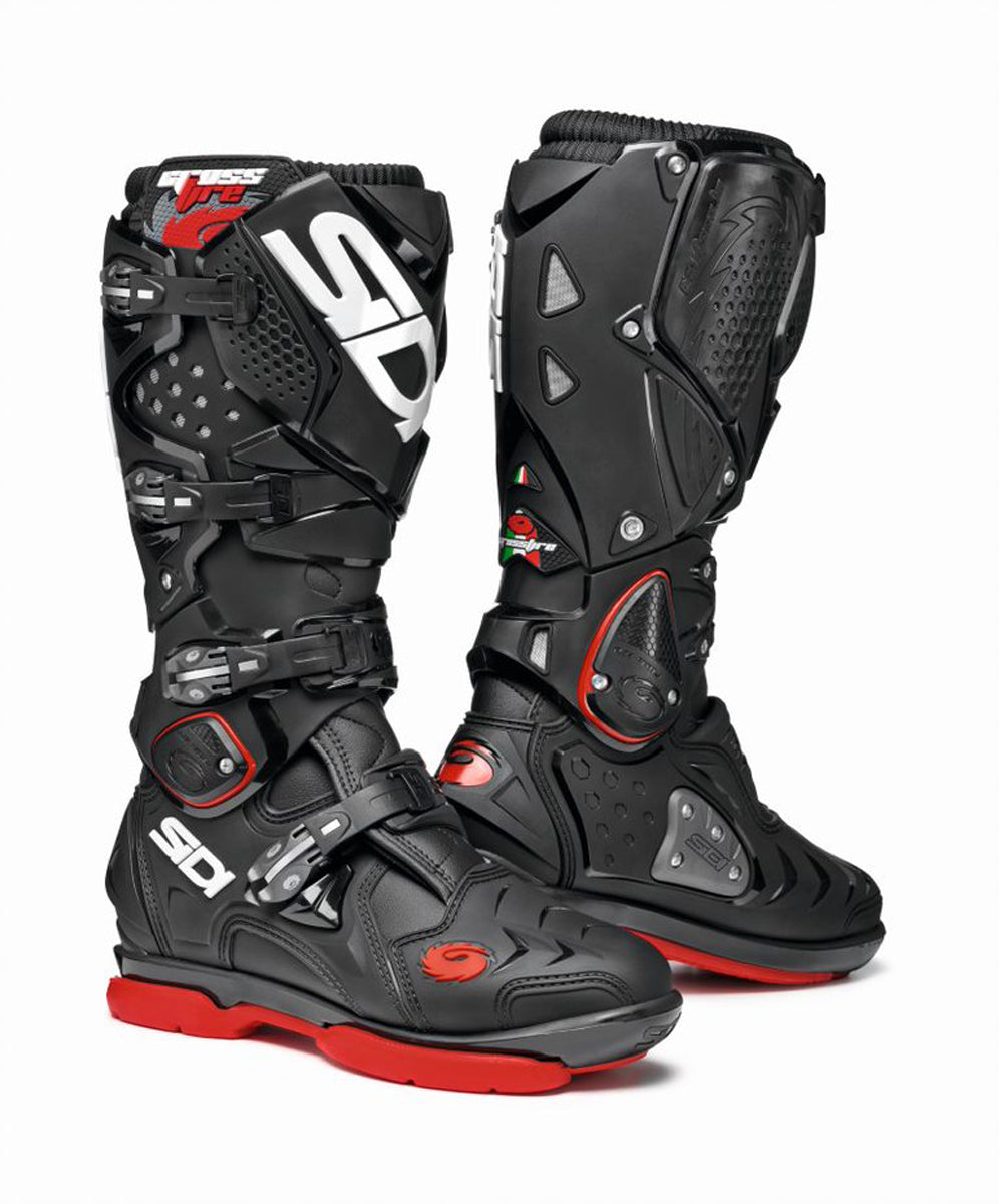 SIDI CROSSFIRE 2 BLACK SM SOLES SPECIAL MX BOOTS