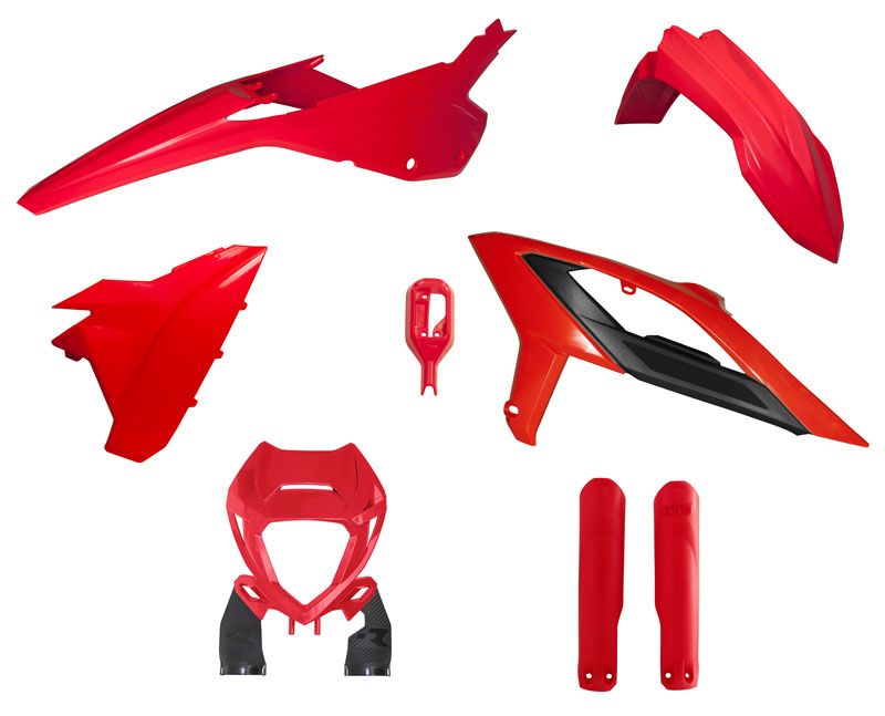 Rtech Plastic Kit Inc. Fork Guards (Beta Red) Beta RR125-480 2023