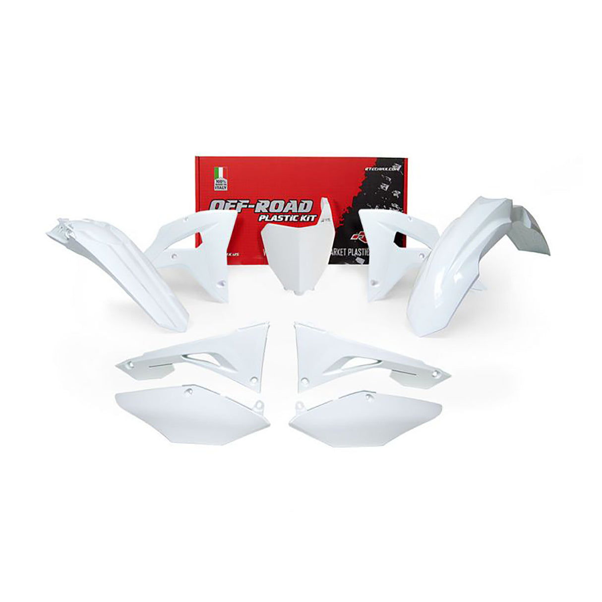 Rtech Plastic Kit (6pc) With Air Box Cover (White) Honda CRFX450 19-20 CRFX250 19-21