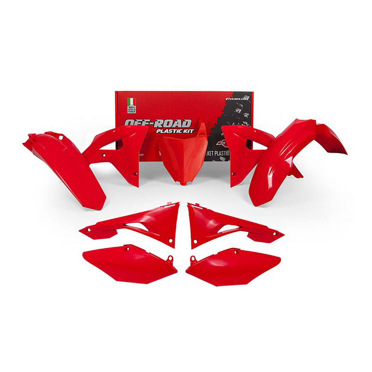 Rtech Plastic Kit (6pc) With Air Box Cover (CRF Red) Honda CRFX450 19-20 CRFX250 19-21