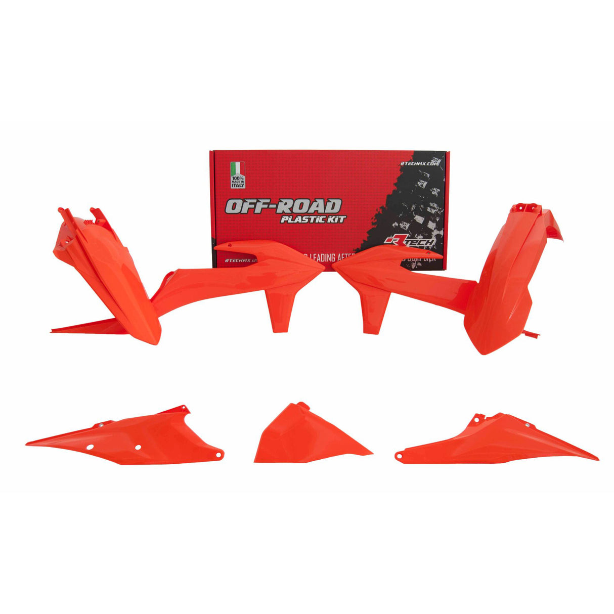 Rtech Plastic Kit (5pc) With Left Air Box Cover (K Orange) KTM EXC/EXCF/XC-W/XCF-W125-500 20-22