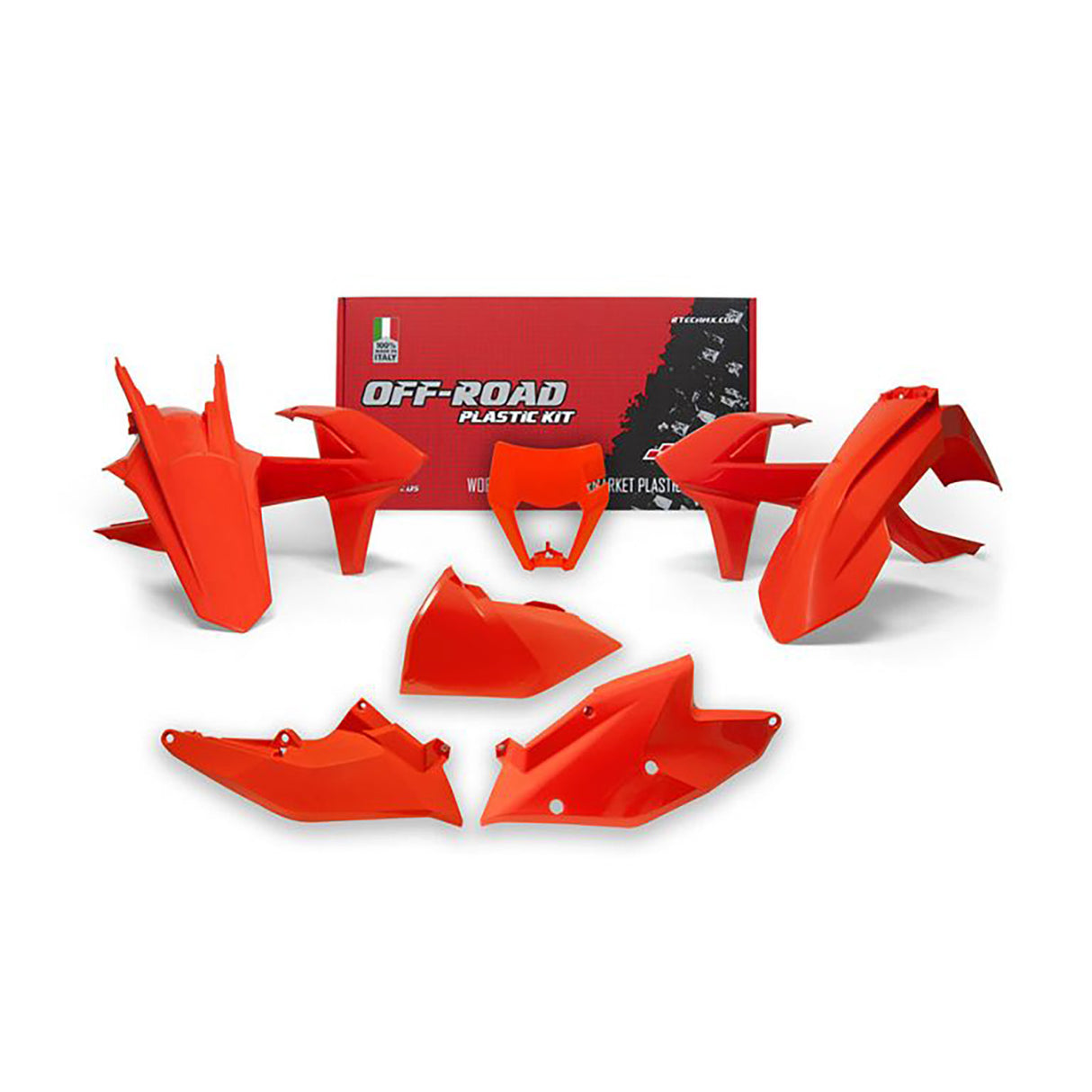 Rtech Plastic Kit (6pc) With Left Air Box Cover and Orange HL (K Orange) KTM EXC/EXCF/XC-W125-500 17-19