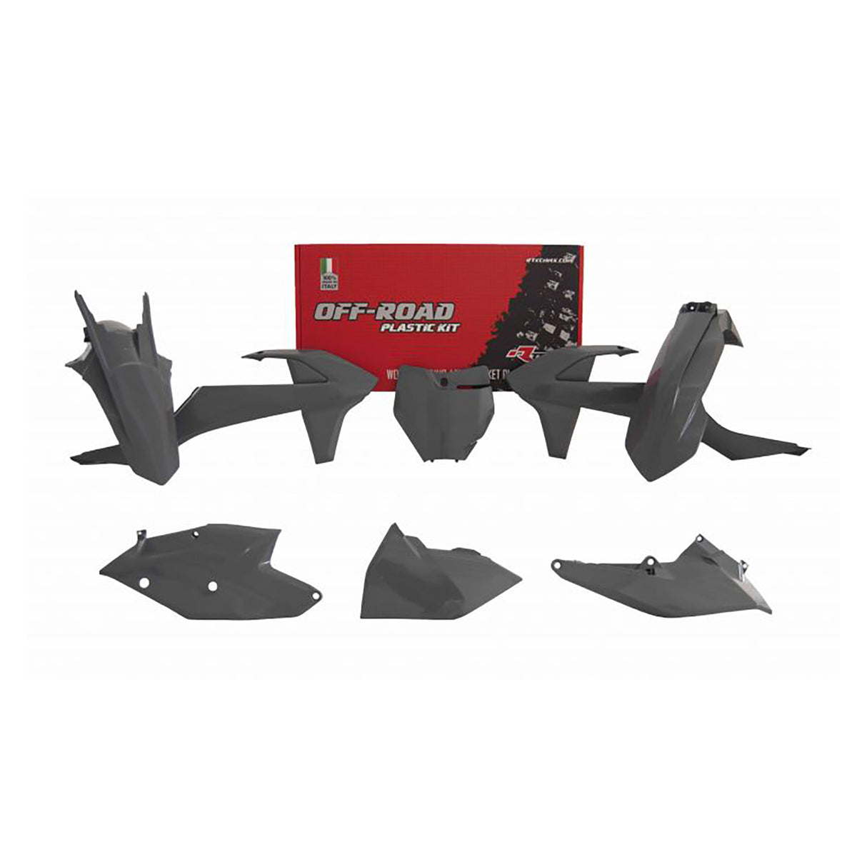 Rtech Plastic Kit (6pc) With Left Air Box Cover (Quantum Grey) KTM SX125-150 16-18 SXF250-450 16-18 SX250 17-18