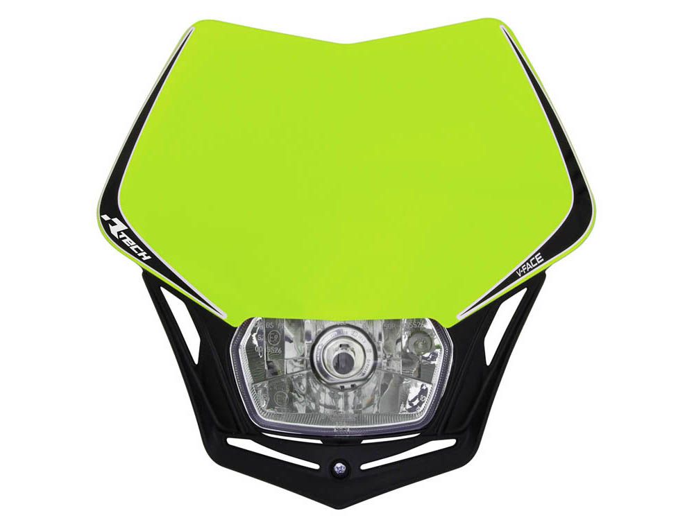 Rtech V-Face Headlight (Neon Yellow-Black)