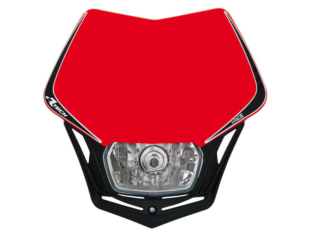 Rtech V-Face Headlight (CRF Red-Black)