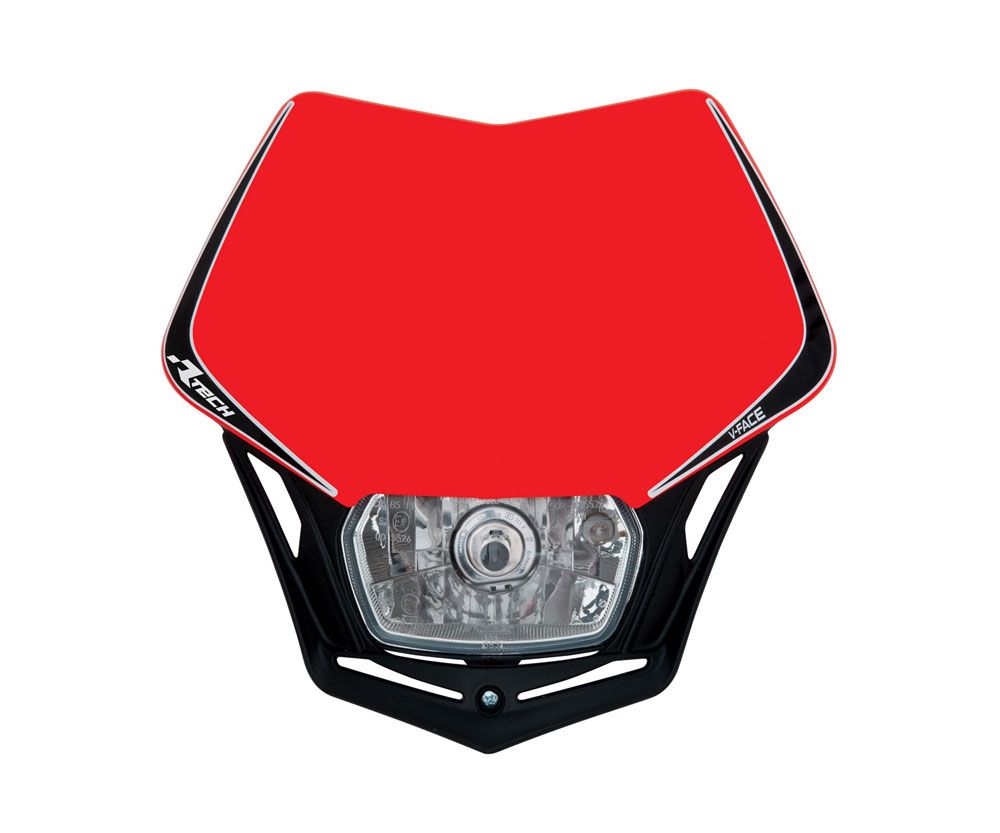 Rtech V-Face Full LED Headlight (CRF Red-Black)