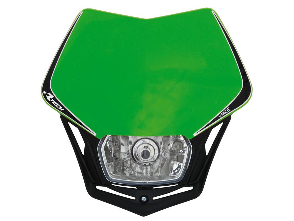 Rtech V-Face Headlight (KX Green-Black)