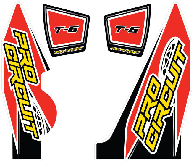 Pro Circuit Replacement T-6 wrap and end cap decal (YZ250F)