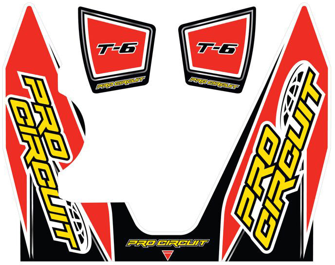 Pro Circuit Replacement T-6 wrap and end cap decal (YZ450F)