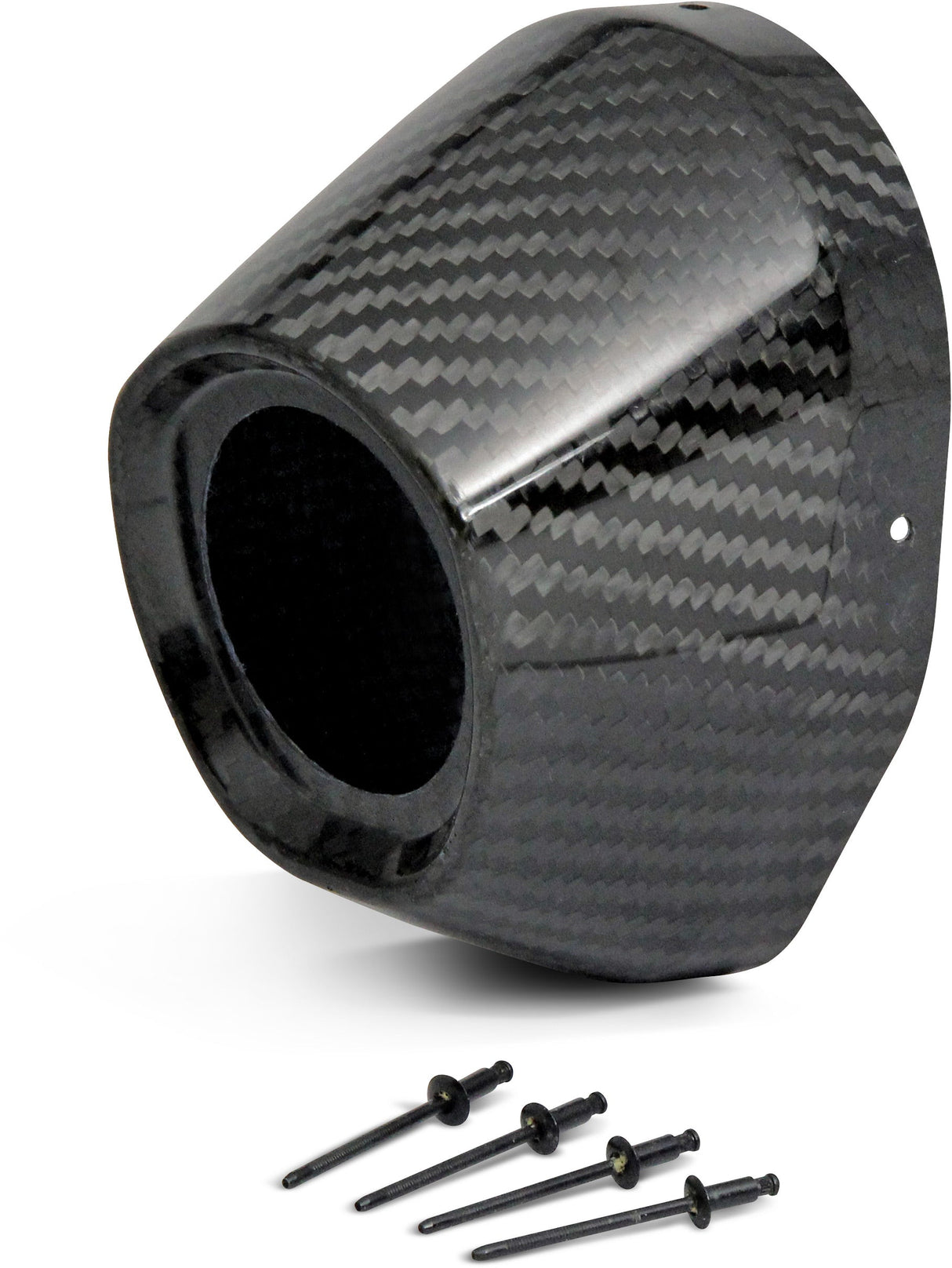 Pro Circuit Carbon end cap 3.5" hole 1 3/4 - Fits CRF Dual