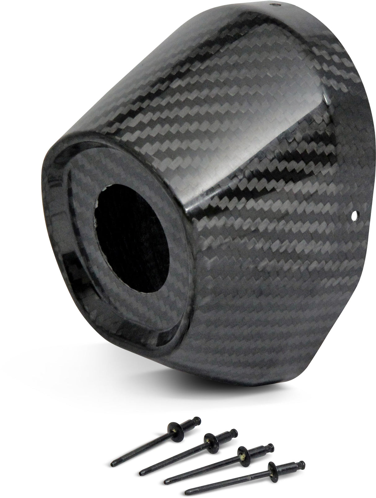 Pro Circuit Carbon end cap 3.5" hole 1 1/4 - Fits CRF Dual