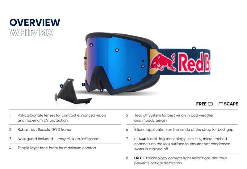 Red Bull SPECT Whip Red - Amber/Red Mirror Lens